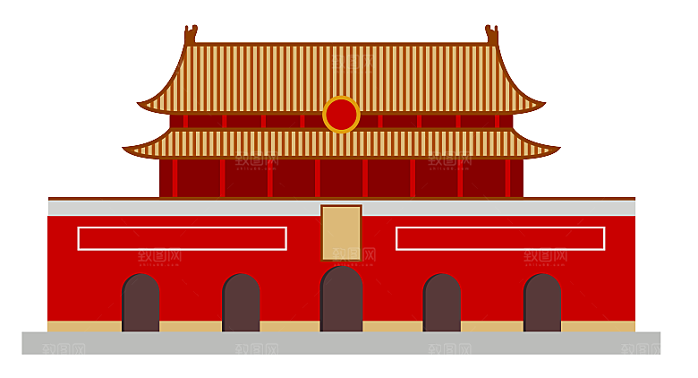 北京天安门png免抠透明国庆元素图