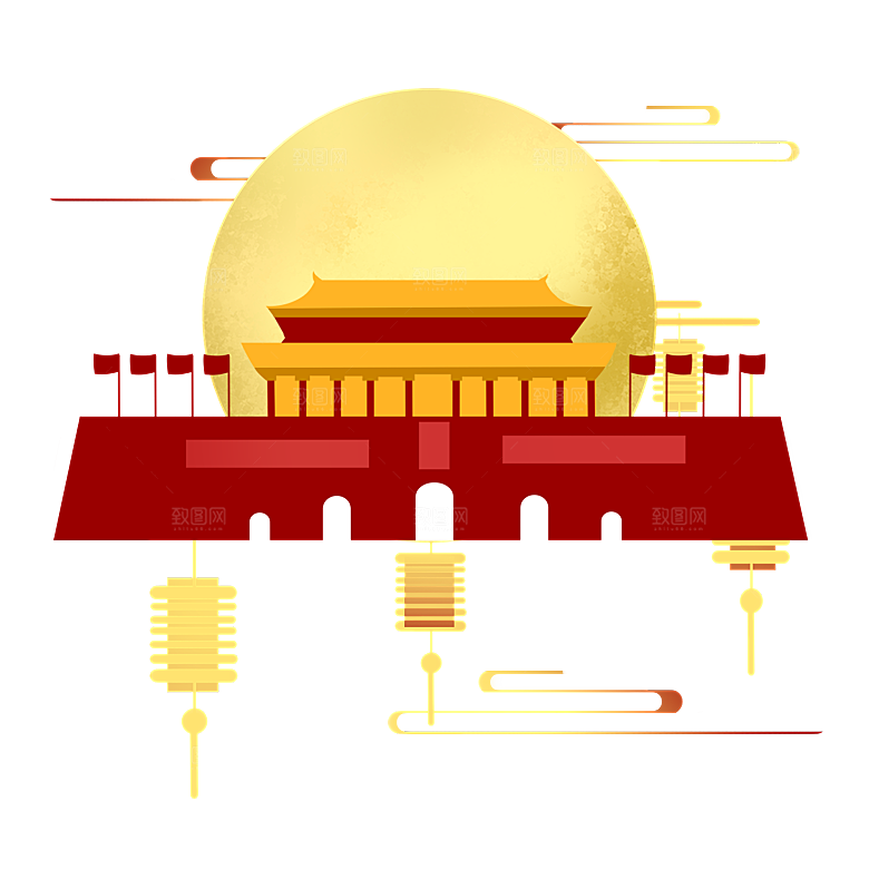 北京天安门png免抠透明国庆元素图片PS