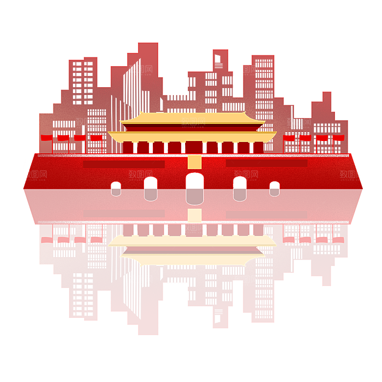 北京天安门png免抠透明国庆元素图片PS