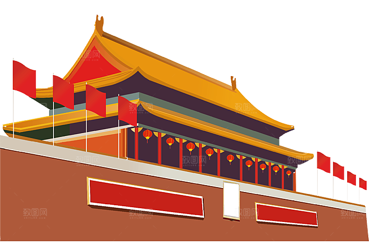 北京天安门png免抠透明国庆元素图片PS