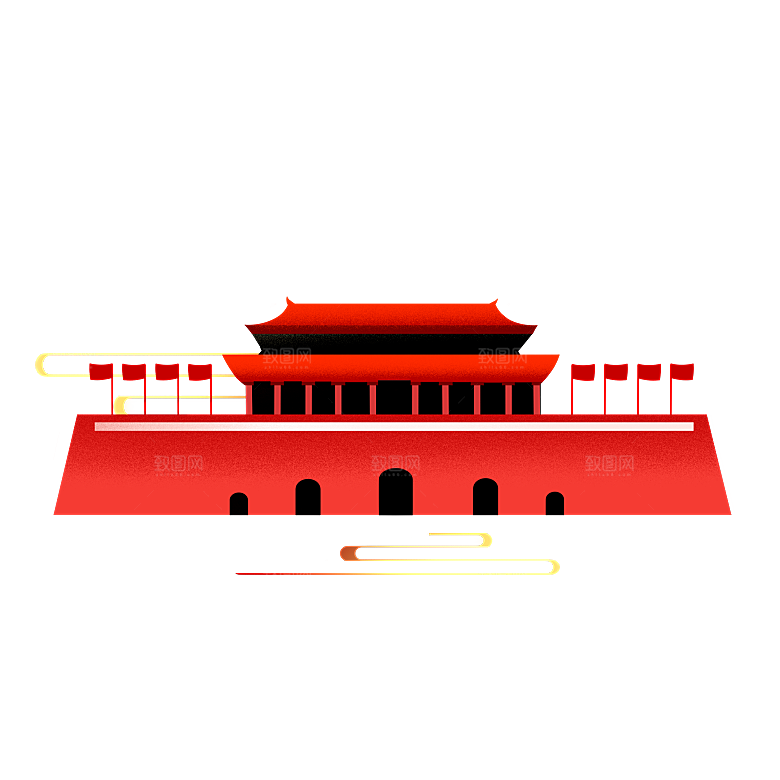 北京天安门png免抠透明国庆元素图元素