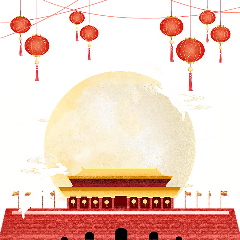 北京天安门png免抠透明国庆元素图元素