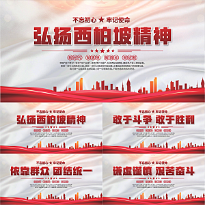 西柏坡精神党建展板系列