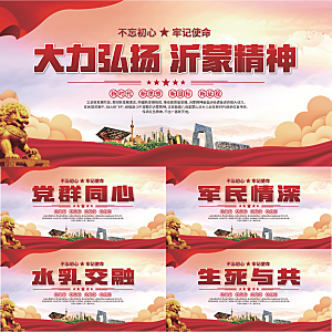沂蒙精神党建展板系列
