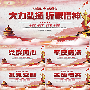 沂蒙精神党建展板系列