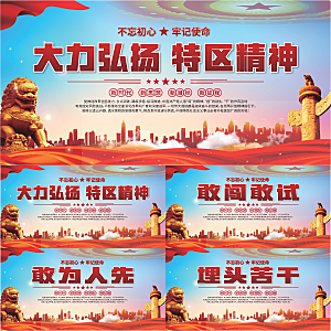 特区精神党建展板系列