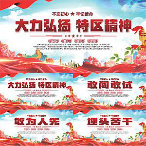 特区精神党建展板系列