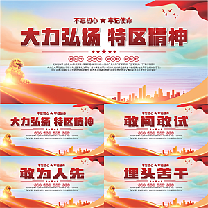 特区精神党建展板系列