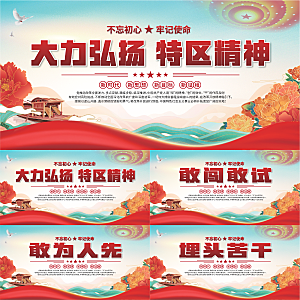 特区精神党建展板系列