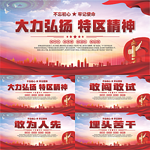 特区精神党建展板系列