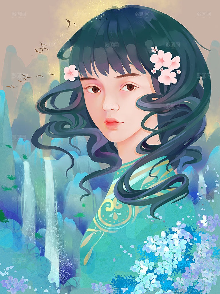 中国传统节气春分海报