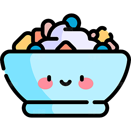 卡通可爱食物小图标蛋糕冰淇淋PNG素材