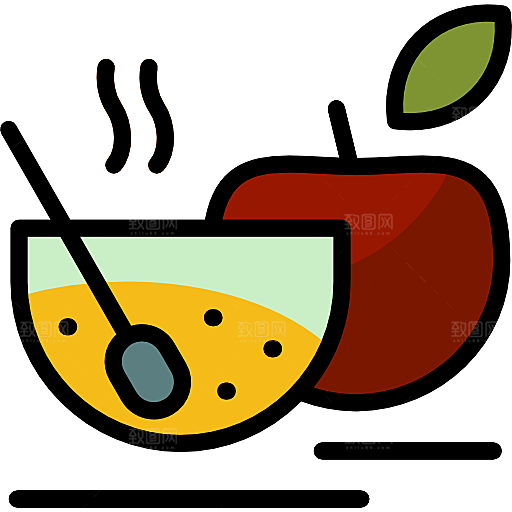 卡通可爱食物小图标蛋糕冰淇淋牛奶PNG