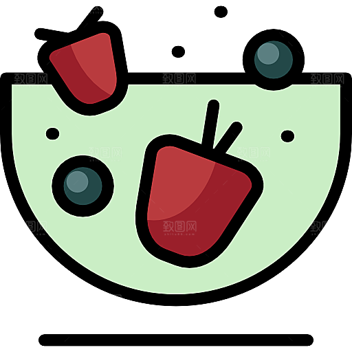 卡通可爱食物小图标蛋糕冰淇淋牛奶PNG
