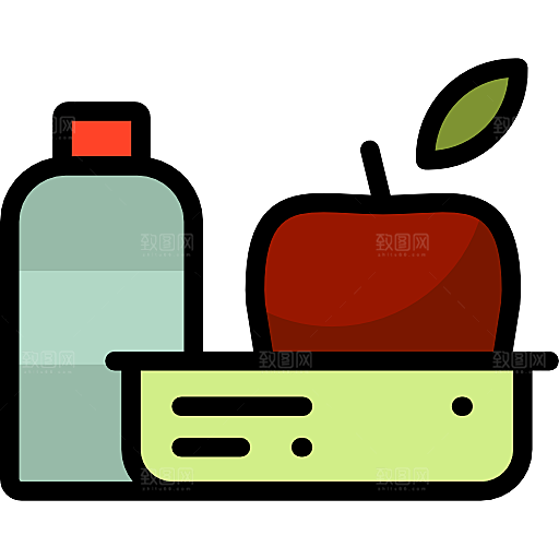 卡通可爱食物小图标蛋糕冰淇淋牛奶PNG