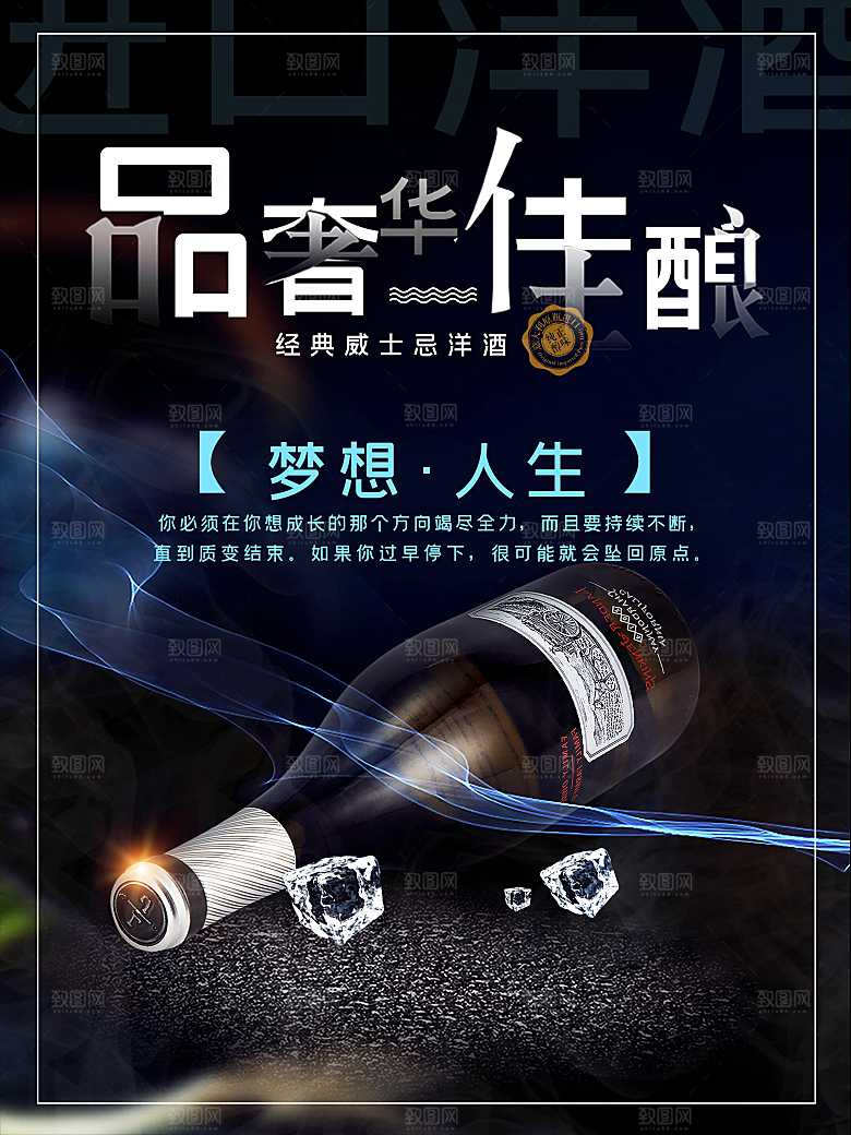 经典威士忌洋酒海报