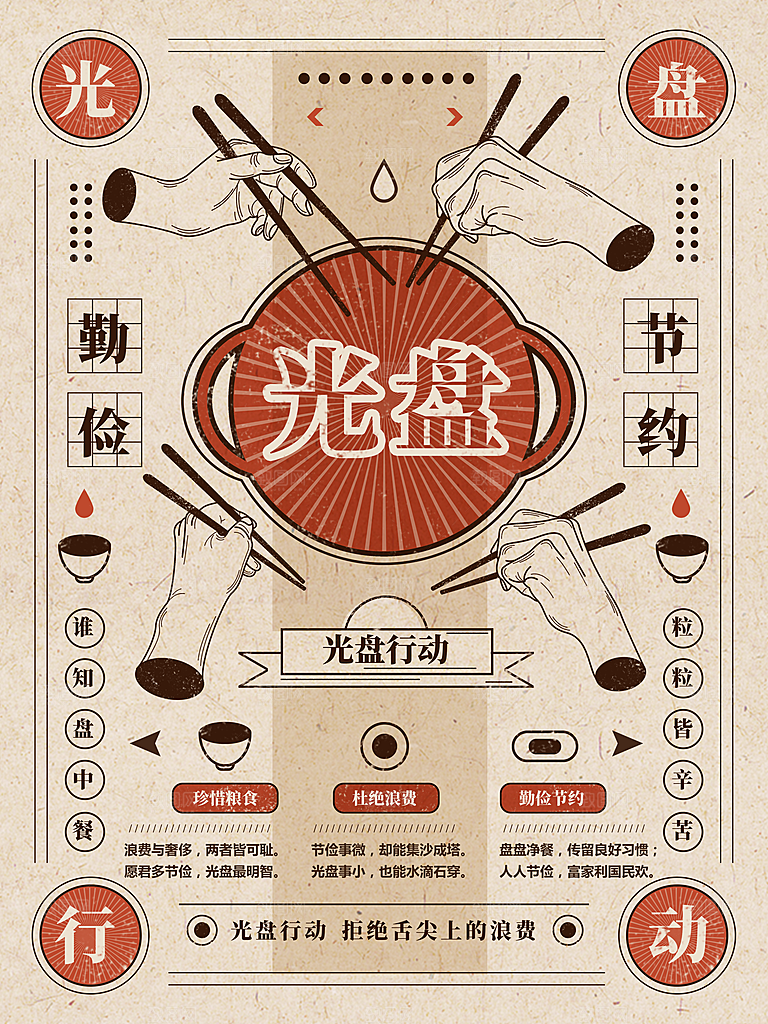 光盘行动宣传海报