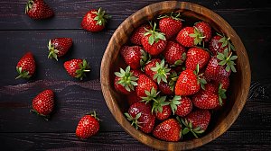 草莓美味天然健康红色水果红色新鲜鲜甜