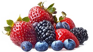 草莓绿色健康清新鲜甜高清新鲜特写水果