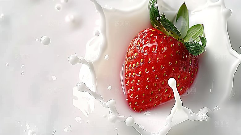 草莓红色水果健康美味天然红色新鲜鲜甜诱人