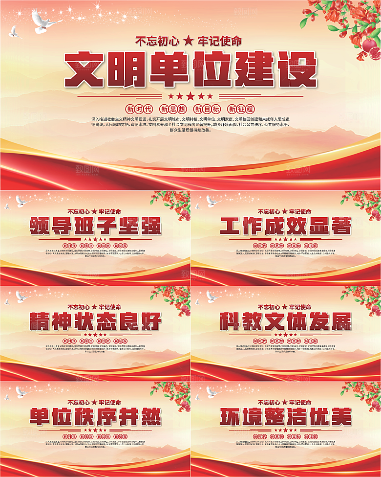 文明单位建设展板系列