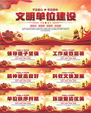 文明单位建设展板系列