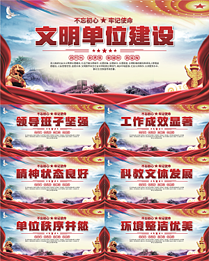 文明单位建设展板系列