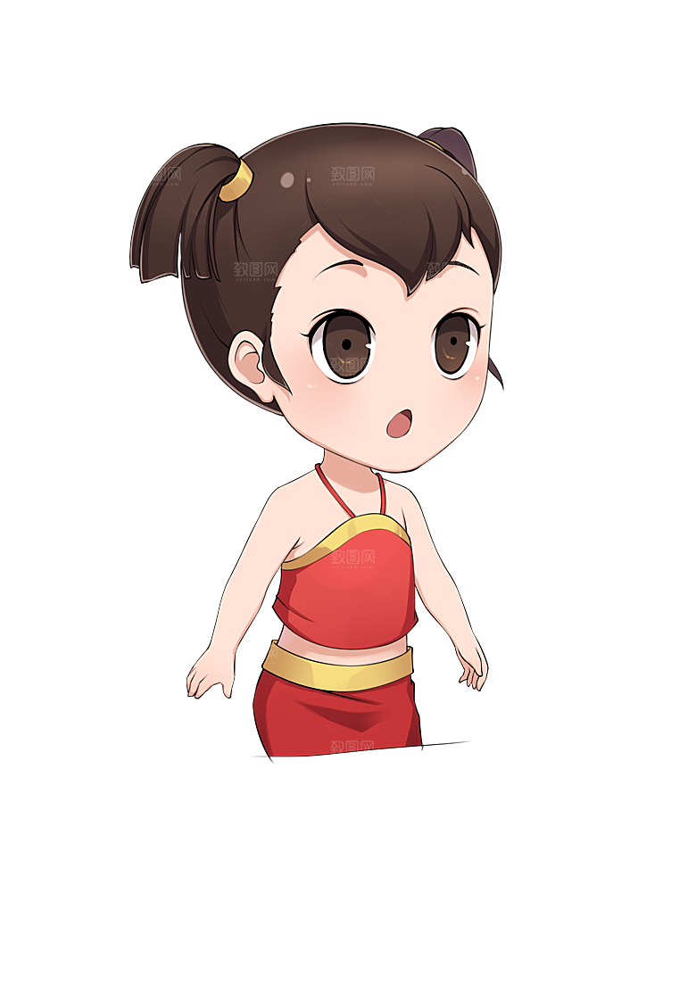 手绘Q版三国演义人物关羽张飞刘备