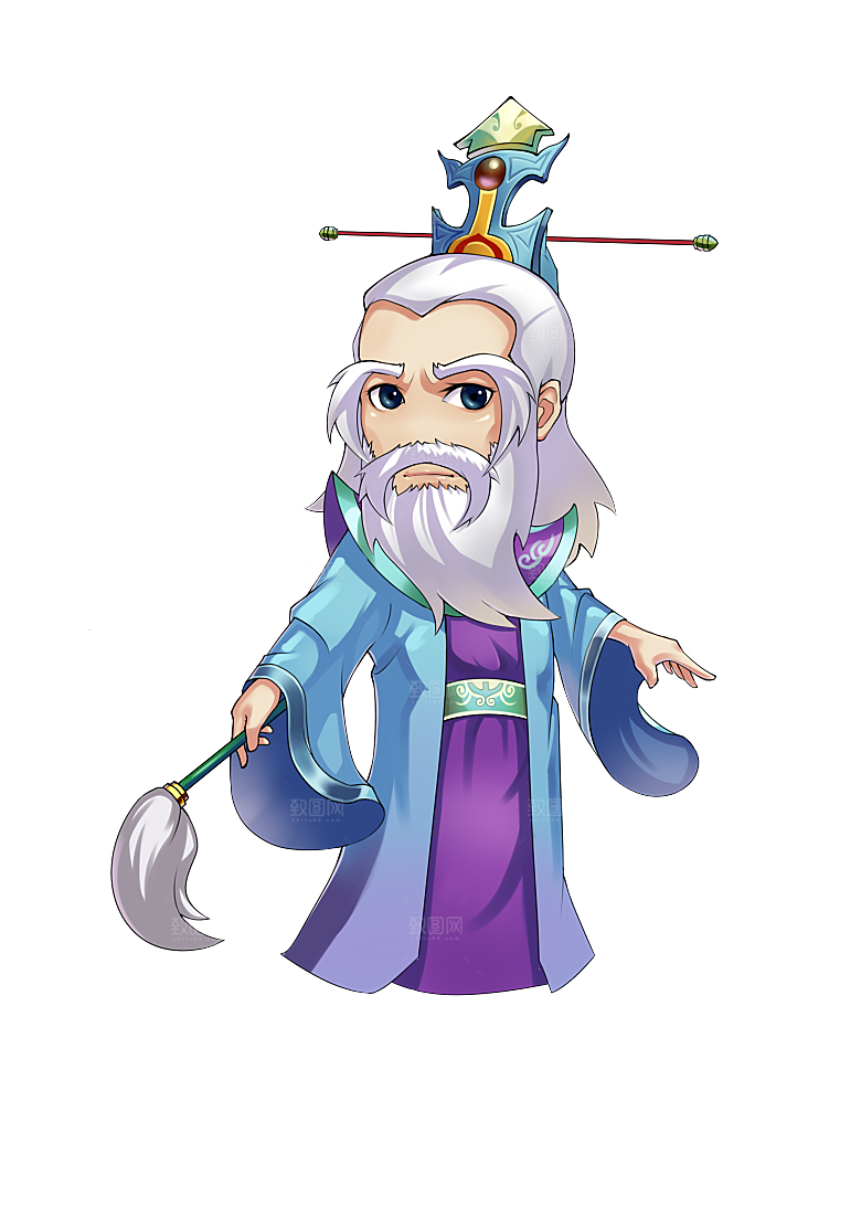 手绘Q版三国演义人物关羽张飞刘备角色等