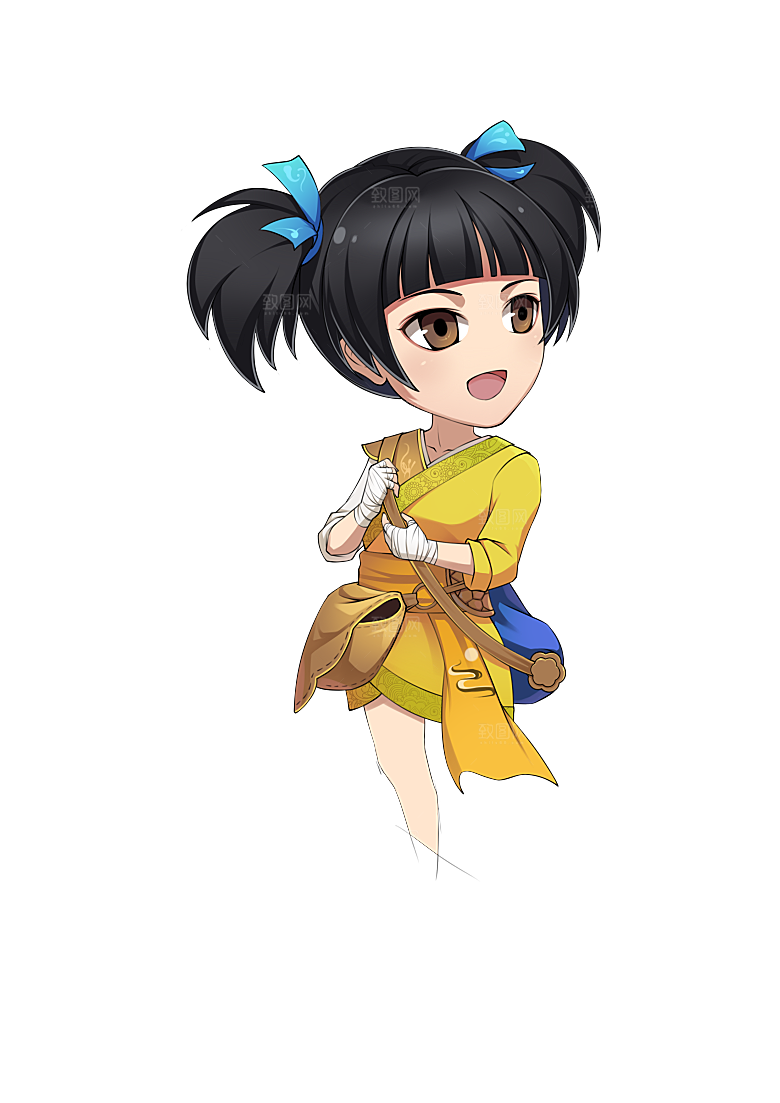 手绘Q版三国演义人物关羽张飞刘备角色