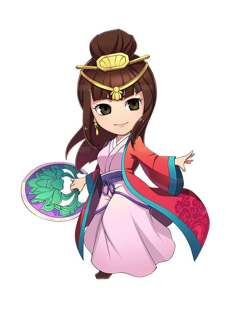 手绘Q版三国演义人物关羽张飞刘备角色