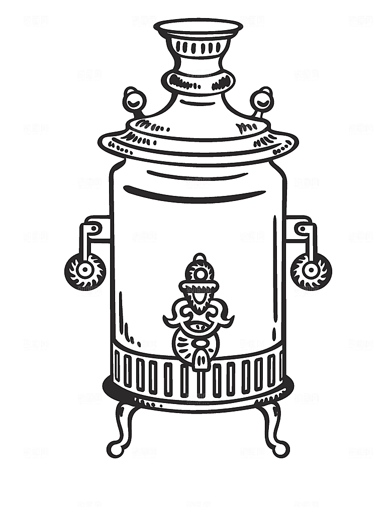 矢量酒壶容器手绘元素