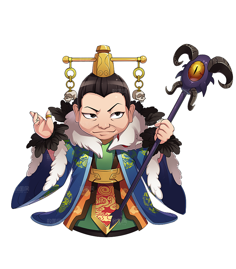 手绘Q版三国演义人物关羽张飞刘备角色