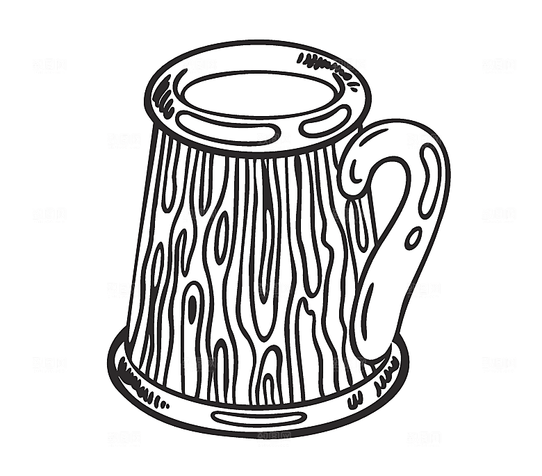 矢量啤酒杯水杯素材
