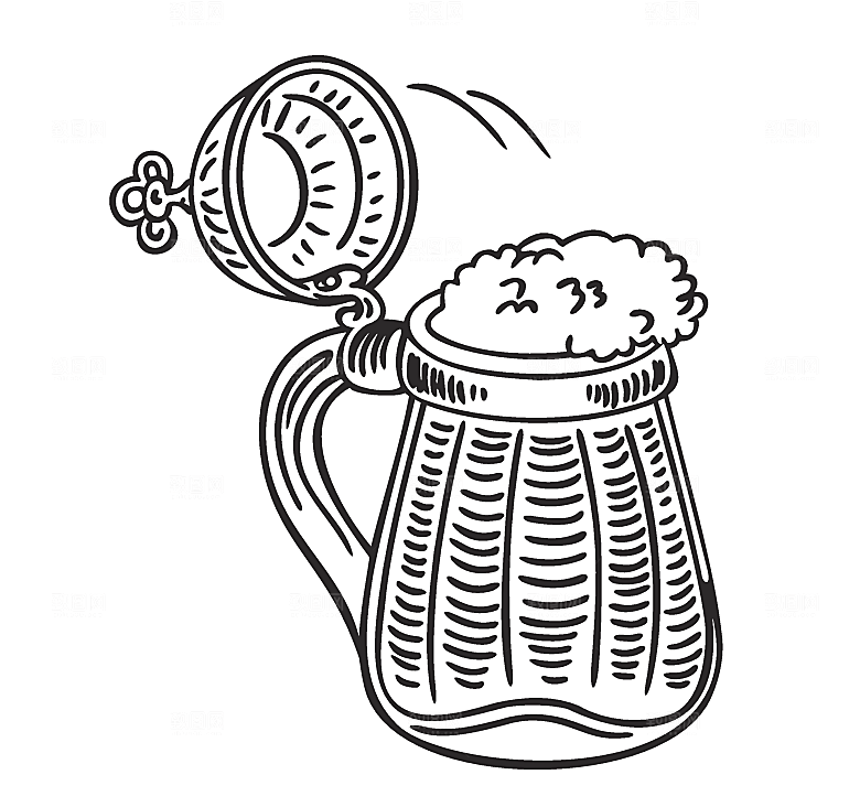 矢量啤酒杯水杯素材