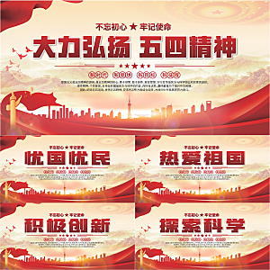 五四精神党建展板系列