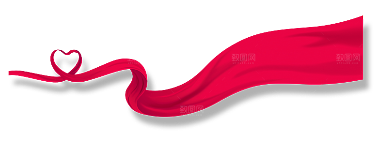 红绸带飘带缎带丝带png免抠透明背景