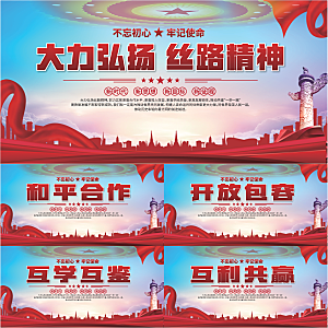 丝路精神党建展板系列