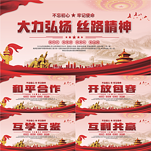 丝路精神党建展板系列