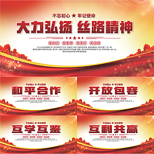 丝路精神党建展板系列