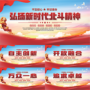 新时代北斗精神展板系列