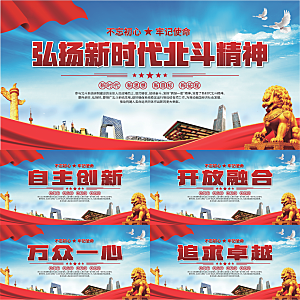 新时代北斗精神展板系列