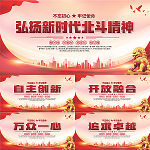 新时代北斗精神展板系列