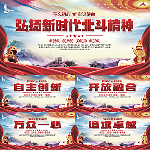 新时代北斗精神展板系列