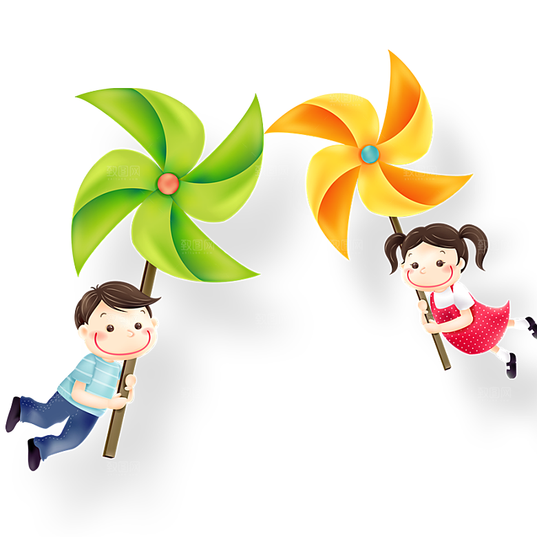 卡通手绘儿童人物运动形象 PNG免抠素材