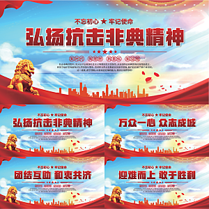 抗击非典精神展板系列