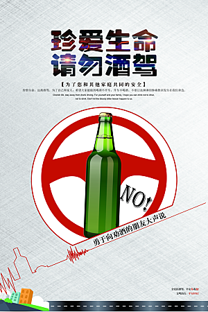 交通安全法规请勿酒驾醉驾 广告公益海报