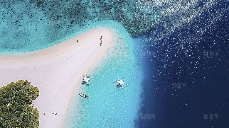 海边宁静高清海岛天空唯美自然风光