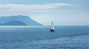 海边宁静高清海岛天空唯美自然风光