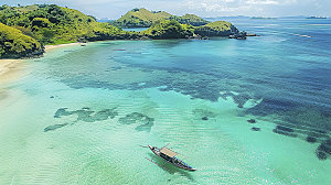 海边宁静高清海岛天空唯美自然风光